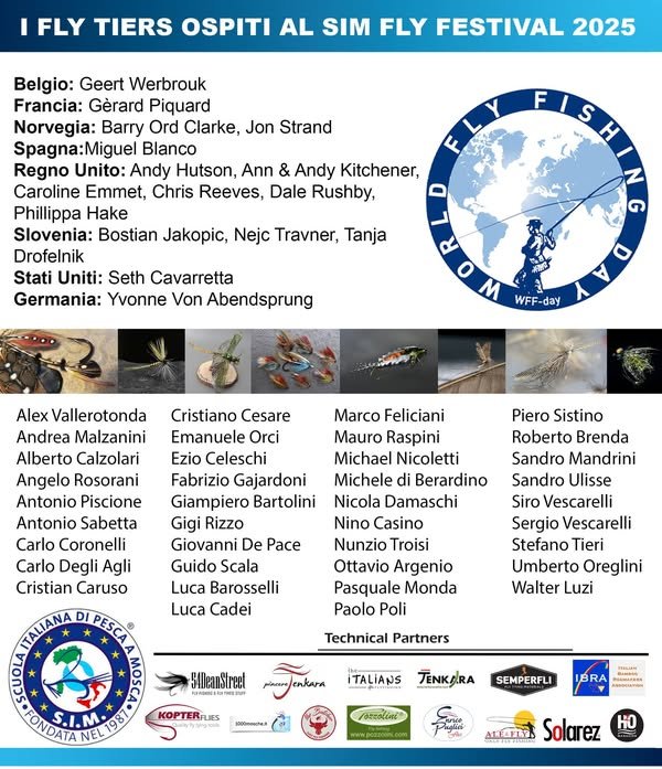 Fly tiers 22° Sim Fly Festival WORLD FLY FISHING DAY 2025